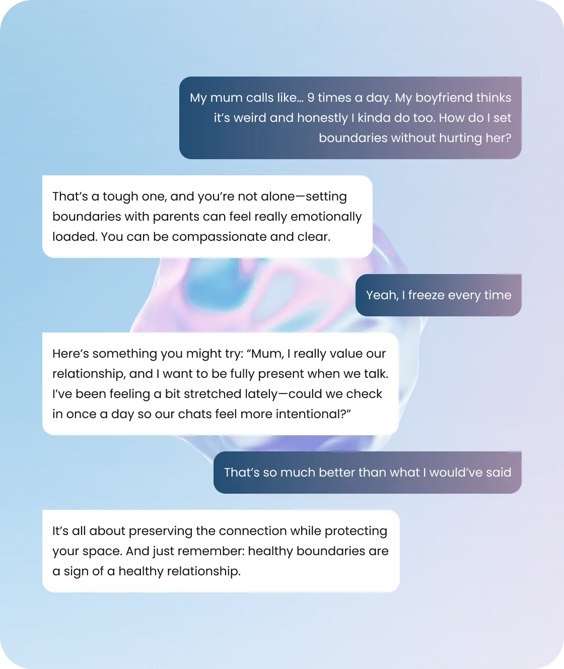 Visual guide on setting emotional boundaries through AI prompts